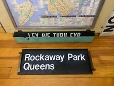R32 NYC SUBWAY ROLL SIGN ROCKAWAY PARK QUEENS BELLE HARBOR BEACH ATLANTIC OCEAN picture