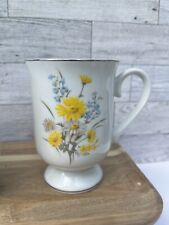 Set Of 3 Marsh Marigold Porcelain Mug Cup Fanci Floral Collection Floral Tea Cup picture