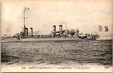 RPPC  POSTCARD FRENCH MILITARY DESTROYER LANSQUENET picture