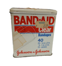 Band-Aid Clear Flip Top Vintage Metal Tin Can picture