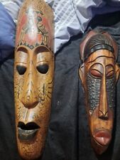 hand carved wooden african tribal mask picture