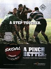 2001 PRINT AD - SKOAL SMOKELESS TOBACCO AD -  A STEP TOUGHER. RUGBY RAINY MUDDY picture