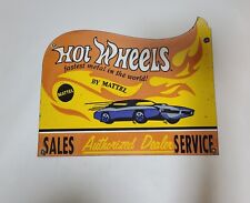 Hot Wheels Mattel Enamel Sign Vintage Advertising Ads 46cm X 36cm picture