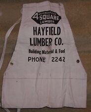 Apron Weyerhaeuser 4 Square Lumber Coin Changing Nail pockets Hayfield Mn. picture