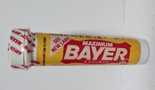 NEW 1987 Vintage Maximum Bayer Aspirin Micro Coating 10 tablets Tube Container picture