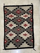 Antique Native American Navajo Wool Woven  Rug Saddle Blanket Wall Art  36”x55” picture