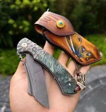 Collectible Wharncliffe Folding Knife Pocket Hunting Survival Tactical Uzi Steel picture