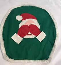 Vintage Handmade Felt Christmas Peek A Boo Santa Toilet Seat Cover picture