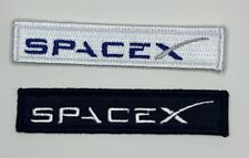 SPACEX X LOGO COMBO WHITE & BLACK FALCON 9 STARSHIP DRAGON MISSION Patch NASA 3” picture