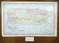 Vintage 1901 PUERTO RICO Map 14