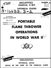 381 Page 1949 U.S. Portable Flame Thrower Operations In WWII Chemical Book on CD picture