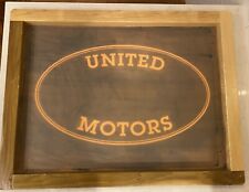 Vintage Petroliana United Motors Silkscreen-Rare picture