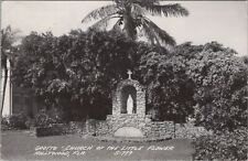 Grotto Church of the Little Flower Hollywood Florida RPPC 1950 Photo Postcard picture