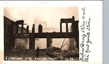 DRUG STORE FIRE helena mt real photo postcard rppc montana history picture