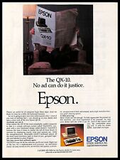 1983 Epson QX-10 Computer Vintage PRINT AD Technology Man Newspaper Sofa 1980s  picture