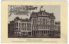Jewelers and Silversmiths Trade Card, Roehm and Wright, Opera House, Detroit MI picture