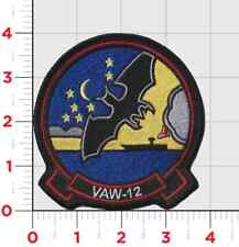 NAVY VAW-12 BATS SQUADRON HOOK & LOOP EMBROIDERED PATCH picture