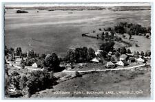 c1950 Scotsman Point Buckhorn Lake Aerial Lakefield Ontario RPPC Photo Postcard picture