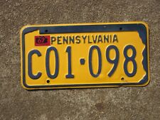 1967 Pennsylvania Shape License Plate PA Penna C 01098 Ford Chevrolet Chevy picture