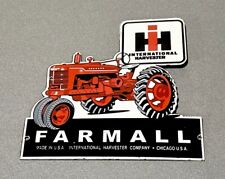 VINTAGE 12” RARE FARMALL INTERNATIONAL TRACTOR PORCELAIN SIGN CAR GAS OIL TRUCK picture