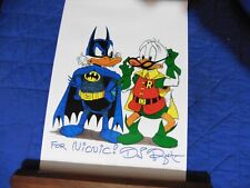 UNCLE SCROOGE Donald Duck Print ART BY DON ROSA autograph sigh Batman Robin picture