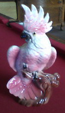 Large Pink Cockatoo Ceramic Figurine - Retro Nice picture
