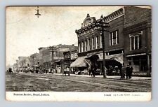 Brazil IN-Indiana, Main Business Section and Shops, Antique Vintage Postcard picture