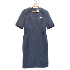 Retired Vintage Delta Airlines Flight Attendant Dress Size 4 Gray Used Authentic picture