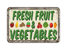 Fresh Fruit And Vegetables Sign Vintage Style picture