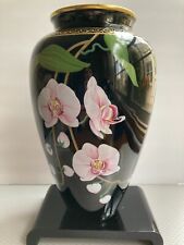 Vase Of The Fragrant Orchid Makoto Miyagi 1986 Franklin Mint w/ Original Stand picture