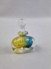 Vintage  Sommerso Murano Artglass Perfume Bottle yellow blue  picture