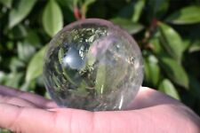 0.66LB TOPNatural clear quartz ball carved crystal sphere decoration healing picture