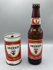 Vintage Drewrys Beer Bottle & Can Display Bottle with Cap Still On. 1946. Empty picture