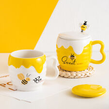 Ceramic Cup With Lid Cartoon Bee picture
