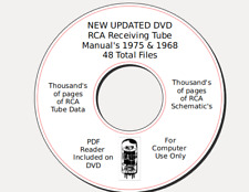 NEW UPDATED RCA RECEIVING TUBE MANUALS IN * PDF* FILES 48 Total FILES ON  DVD picture
