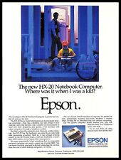 1983 Epson HX-20 Notebook Computer Vintage PRINT AD Tech Kids Boy Front Porch  picture