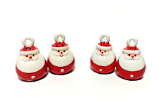 Lot of 4 Vintage 1960's Chubby Fat Santa Claus Salt and Pepper Shaker Figurines picture