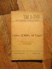 TM9-280 War Department Technical Manual Caliber .22 Rifle All Types March 1944 picture