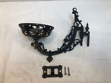 Vintage/Antique Black Cast Iron Swing Wall Candle Holder Scounce Victorian-Style picture