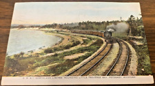 GR&I Northland Ltd Train Traverse Bay Petoskey Michigan 1908 Postcard Posted picture
