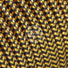 Copper & Black (UL) Cloth Covered Electrical Wire - Braided Rayon Fabric Wire picture