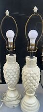 2 HAWAIIAN Regency Tropical  Pineapple Table Lamps. Stately Heavy Quality made picture