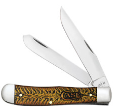 Case xx Knives Trapper Golden Pinecone 81800 Steel Stainless Pocket Knife picture