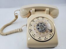 Vintage AT&T Retro  Beige Rotary Dial Desk/Table Top Old School Telephone picture