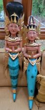 Hand-carved, Hand-painted Bali Wooden Goddess Statues - Over 3 Feet Tall picture