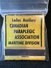 VINTAGE MATCHBOOK -CANADIAN PARAPLEGIC ASSOCIATION - MARITIME DIVISION -  NICE picture