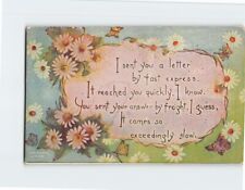 Postcard I Sent You A Letter By Fast Express Flower Art Print picture