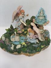 Large statue musical animated angels swans waterfountain song: Swan Lake picture
