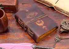 Handmade Embossed Eye & Moon Vintage Leather Journal Diary For Unisex Adult picture