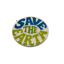 Save The Earth Peace Love Counter Culture Vintage Pinback Button 1.5